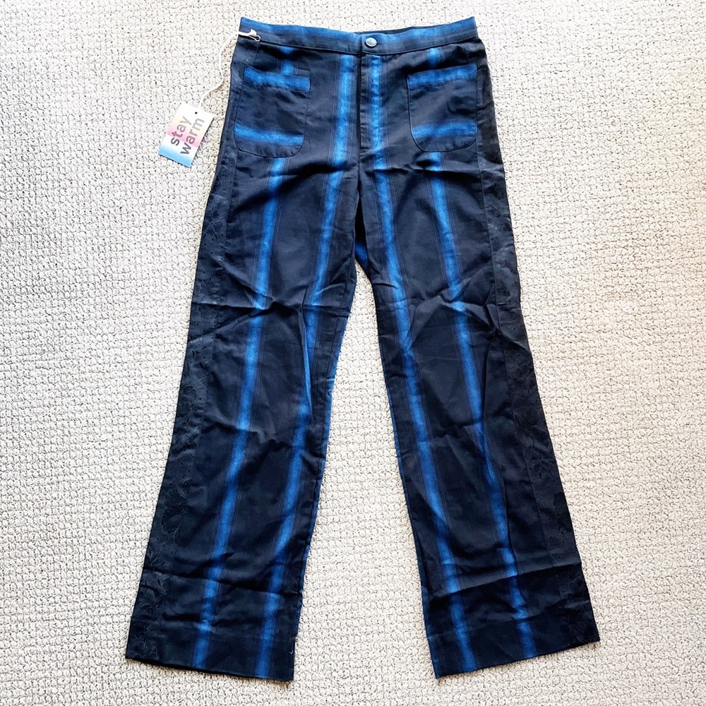 Warm Women's Blue Plaid Trousers